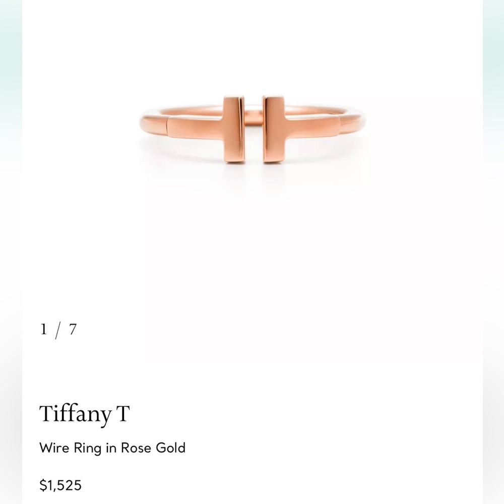 Tiffany T Rose Gold Wire Ring